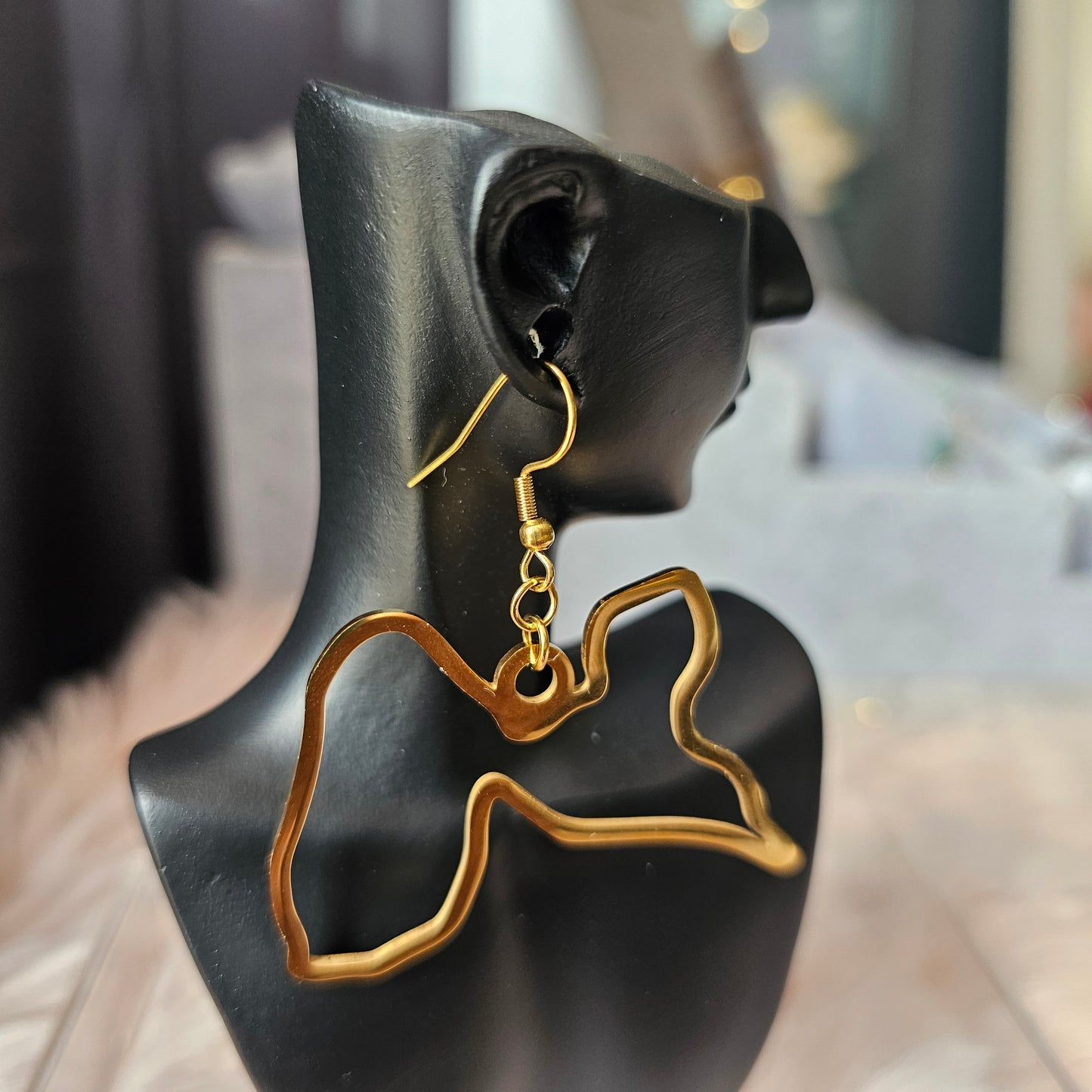 Boucles d'oreilles forme Guadeloupe Petit Format