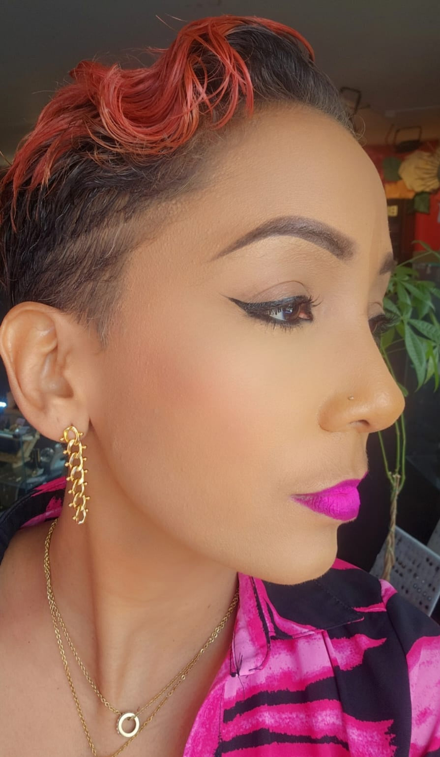 Boucles d'oreilles chaîne dorées