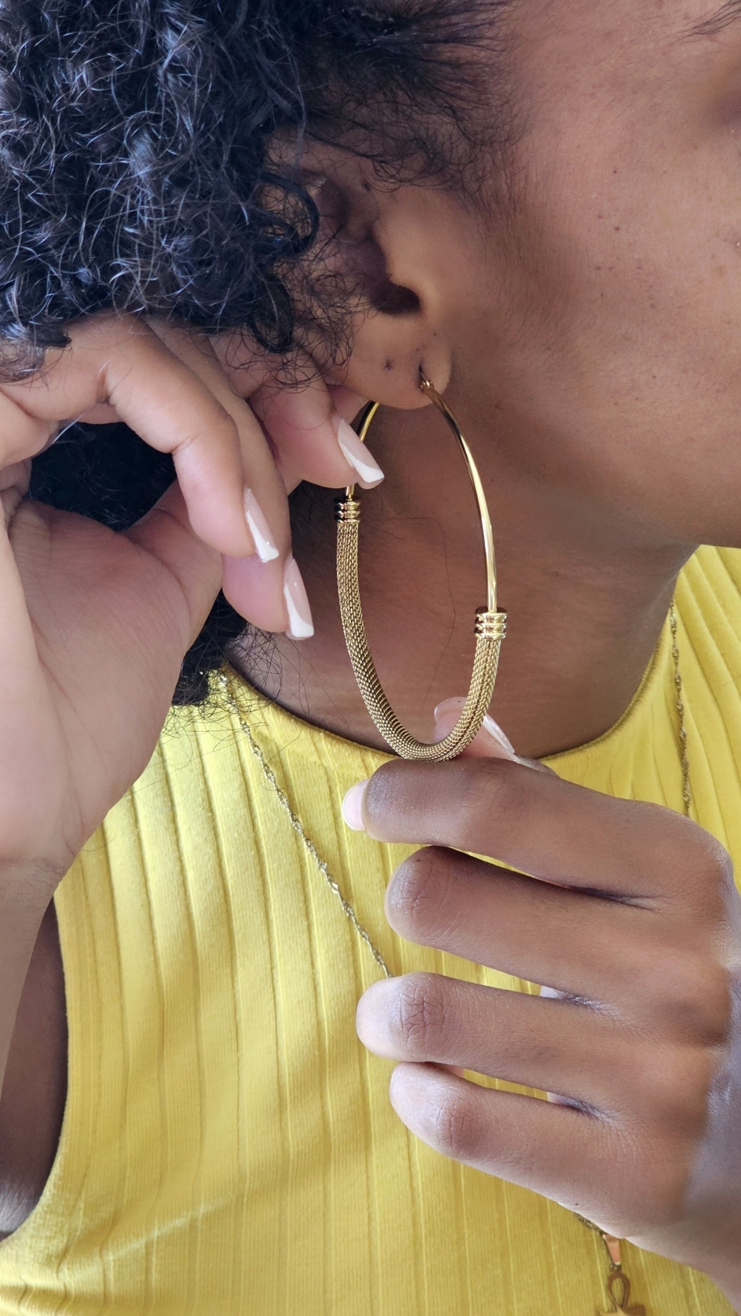 Boucles d'oreilles créoles de 8cm